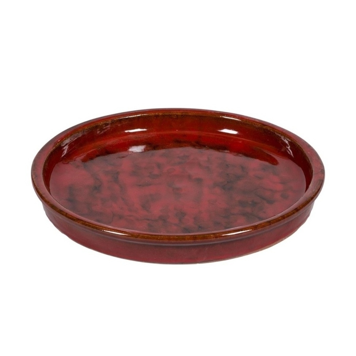 Misky a podmisky - Podmiska SHANGHAI 1R keramická glazovaná červená 30cm