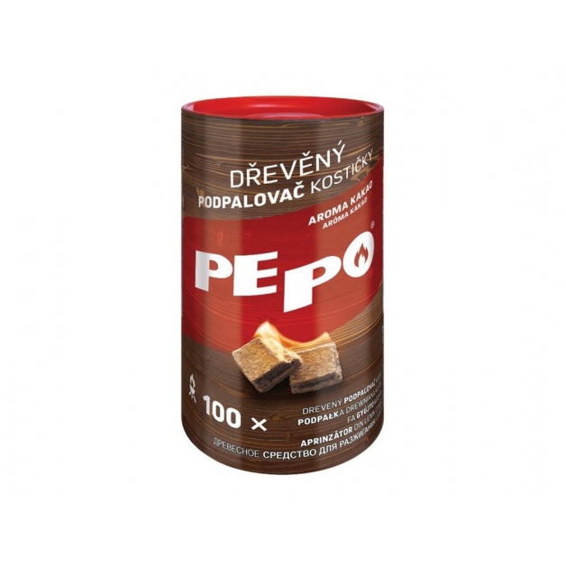 Grilování - Podpalovač PE-PO kostky 100ks tuba