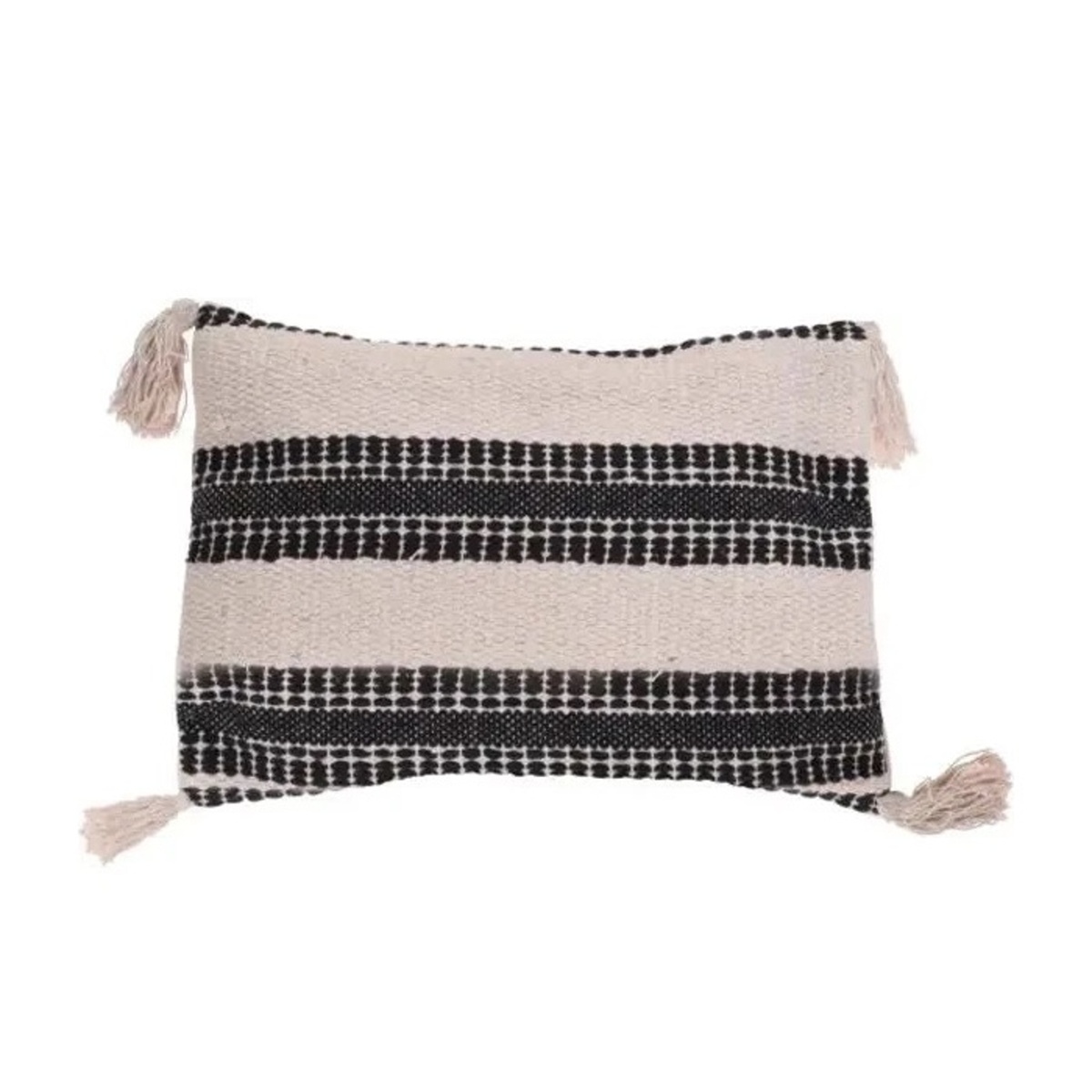 Polštáře a deky - Polštář balněný s pruhy a třásněmi mix 30x50cm