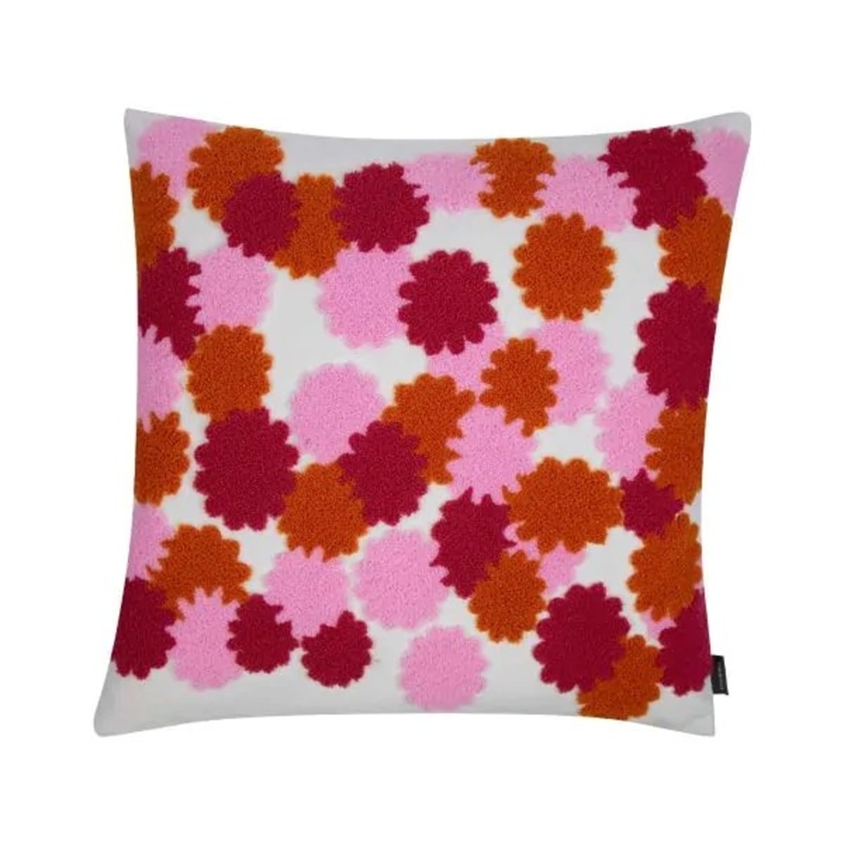 Polštáře a deky - Polštář bavlněný MILEY s květy bílo-růžový 45x45cm