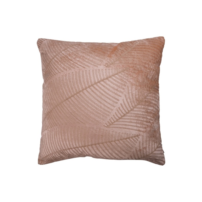 Polštáře a deky - Polštář DAVINA s listy polyesterový růžový 45x45cm