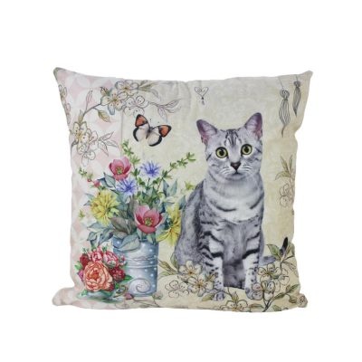 Polštáře a deky - Polštář dekor kočka látka 40x40cm