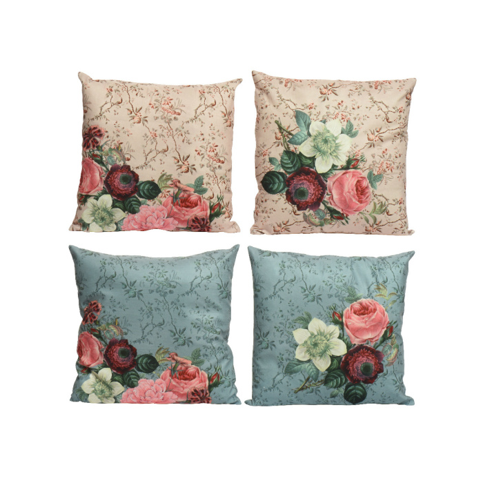 Polštáře a deky - Polštář polyesterový s květy mix 45x45cm