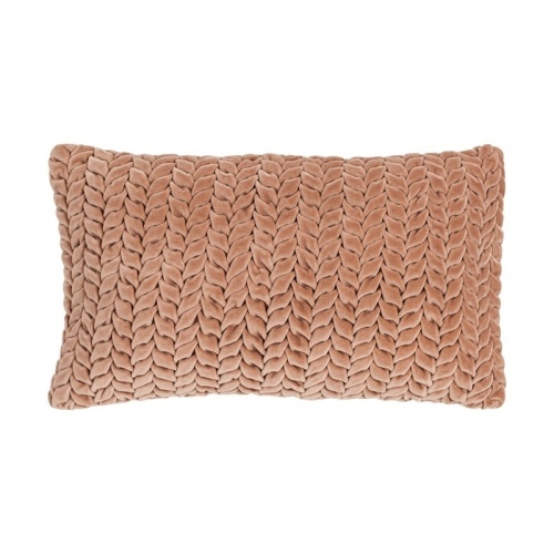 Polštáře a deky - Polštář SMOCK průplet polyester  růžová 30x50cm