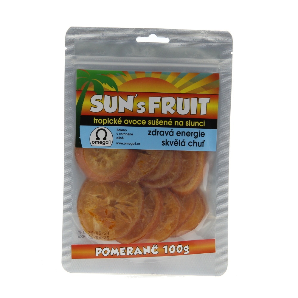 Sušené ovoce a plody - Pomeranč sušený SUNS FRUIT 100g