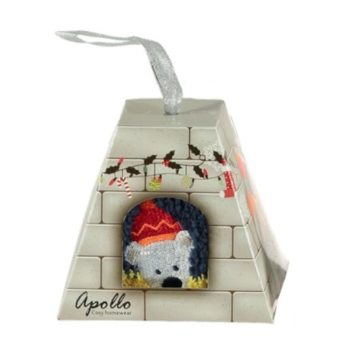 Dětské ponožky - Ponožky dětské lední medvěd 3D vel.23-26 tmavě modrá