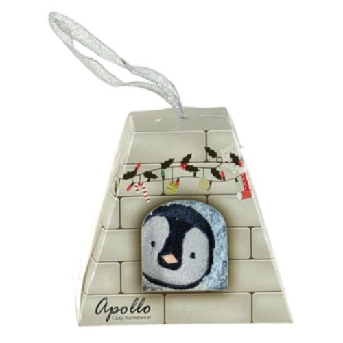 Dětské ponožky - Ponožky dětské tučňák 3D vel.27-30 světle modrá