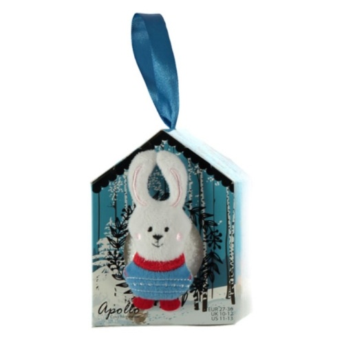 Dětské ponožky - Ponožky dětské zajíc 3D vel.23-26 bílá