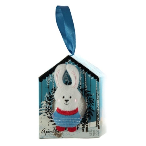 Dětské ponožky - Ponožky dětské zajíc 3D vel.27-30 bílá