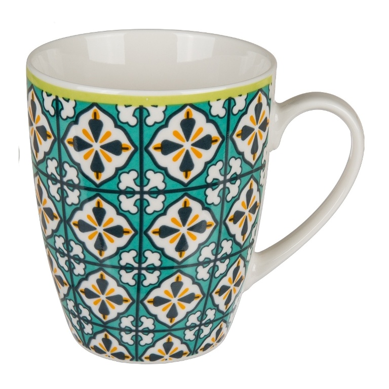 Porcelánový hrnek s barevnou mozaikou 10cm-1