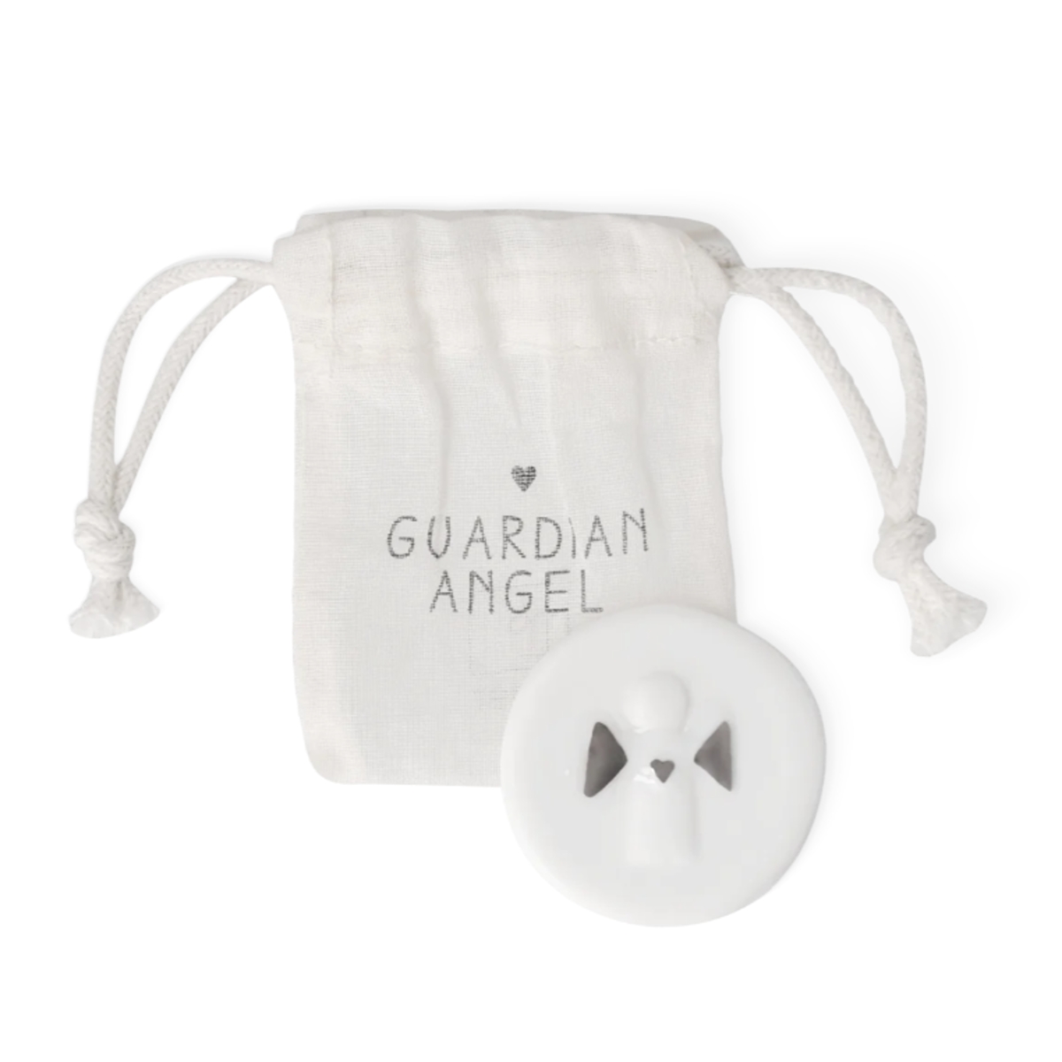 Drobné interiérové dekorace - Porcelánový talisman Anděl strážný CARRY ME 3,3cm