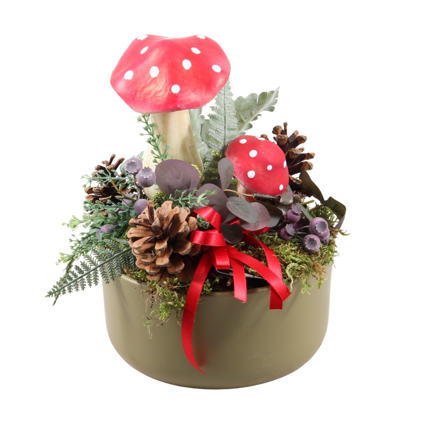 Podzimní truhlíky - Pozdrav od muchomůrky keramická miska 18cm