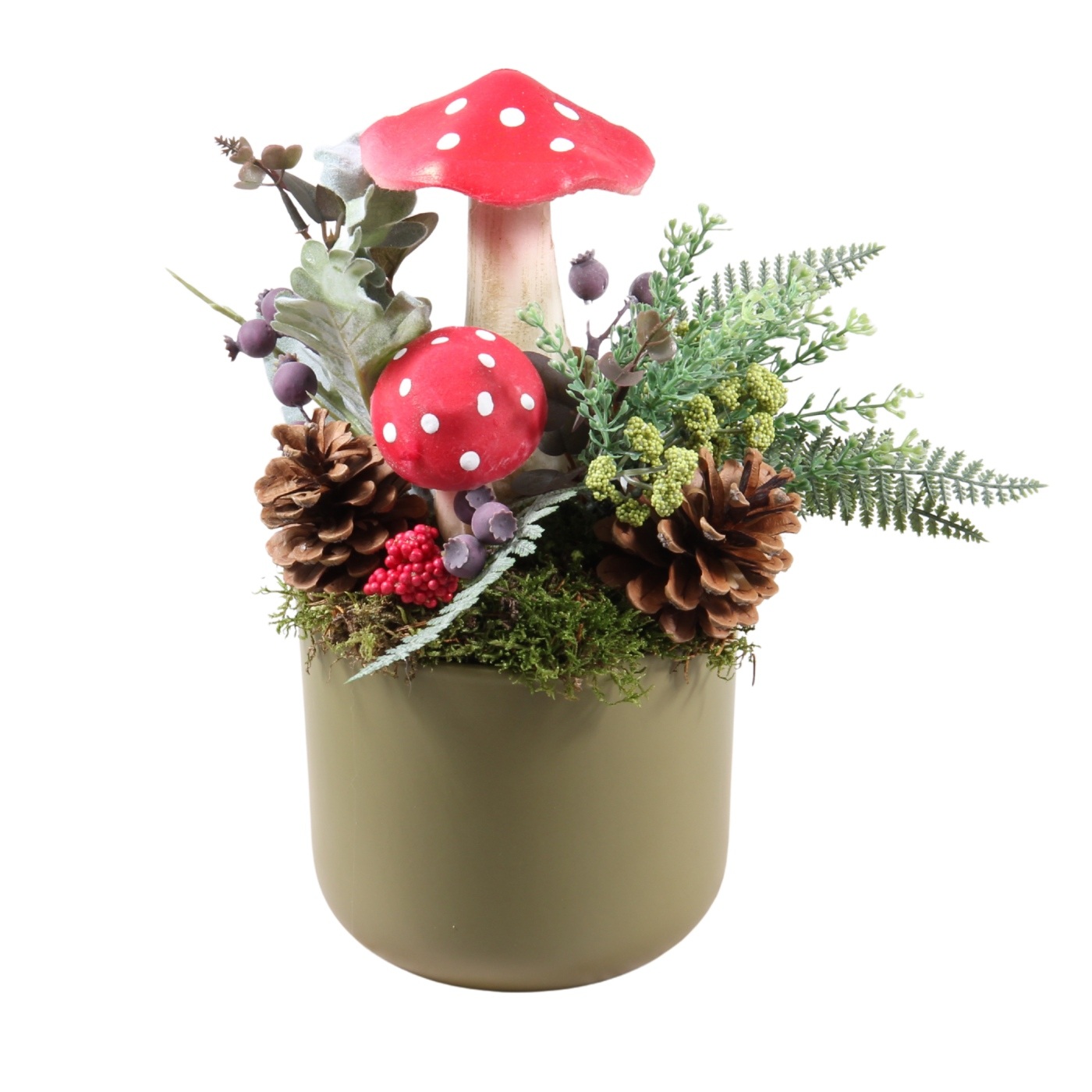 Podzimní truhlíky - Pozdrav od muchomůrky keramický květináč 14cm
