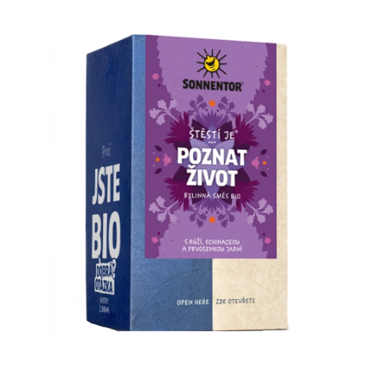 Nápoje - Poznat život ŠTĚSTÍ JE - bylinný čaj BIO porcovaný 18x1,5g Sonnentor