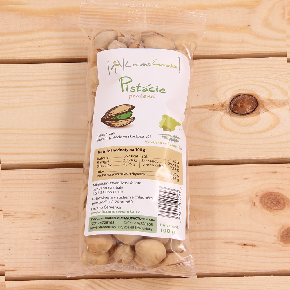 Sušené ovoce a plody - Pražené pistácie solené 100g
