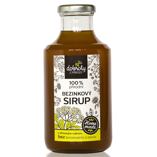 Sirupy, koncentráty, mošty - Přírodní bezinkový sirup 250ml