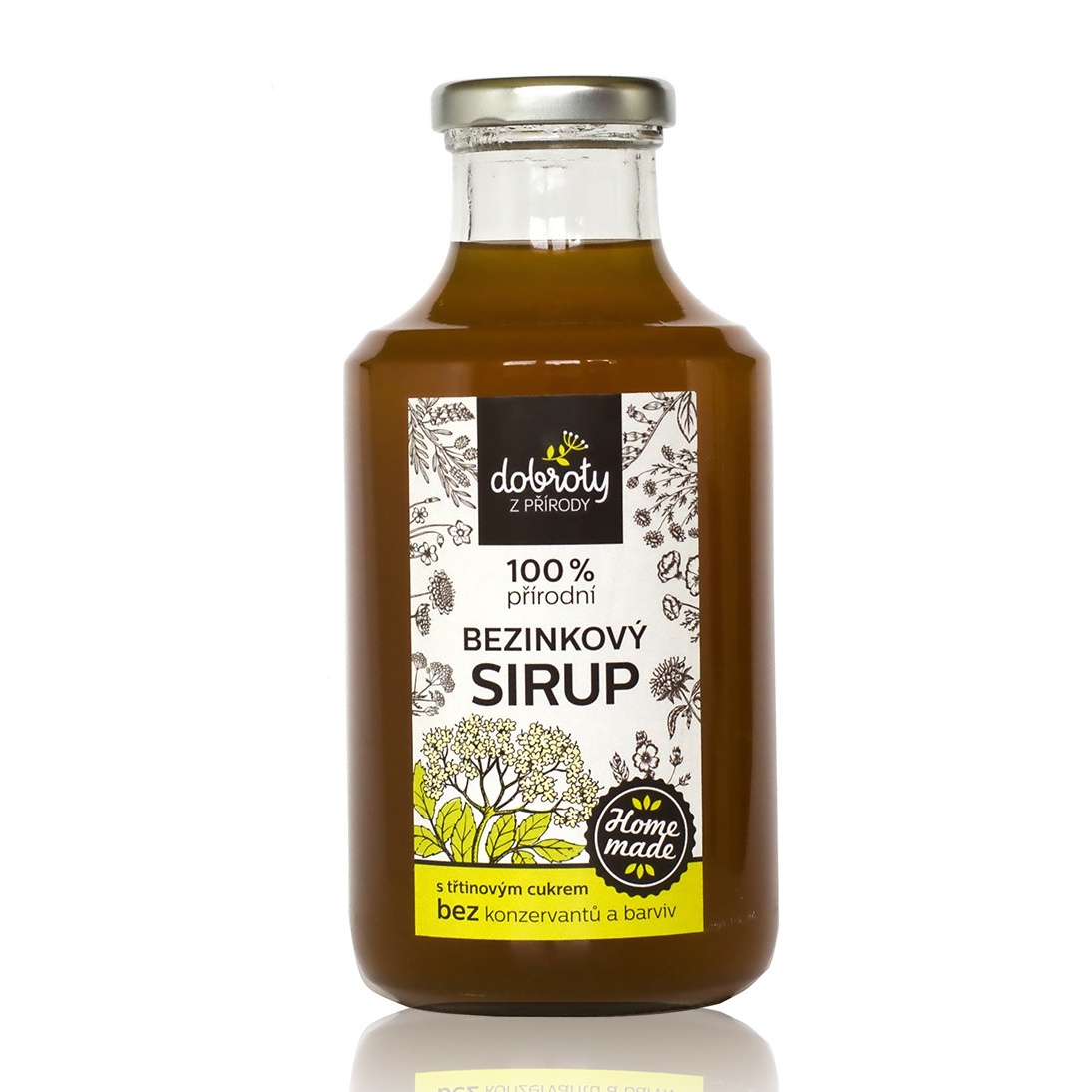 Sirupy, koncentráty, mošty - Přírodní bezinkový sirup 500ml