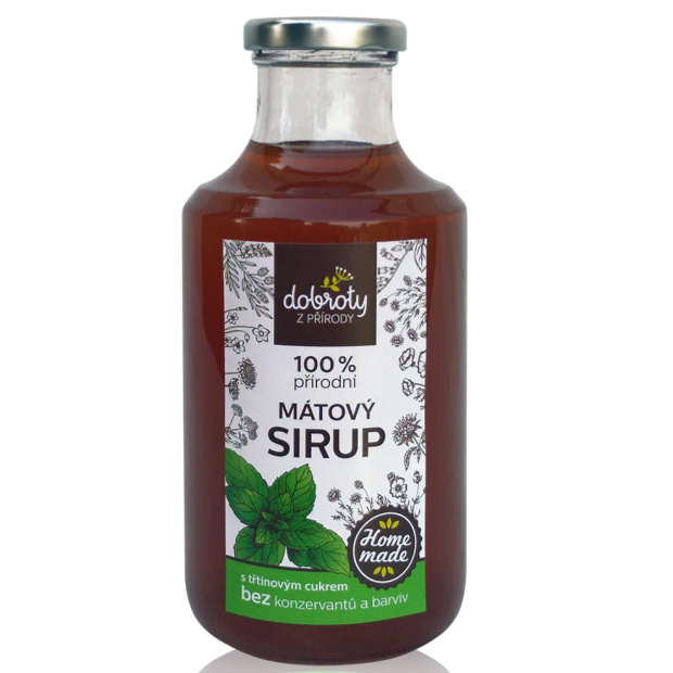Sirupy, koncentráty, mošty - Přírodní mátový sirup 250ml