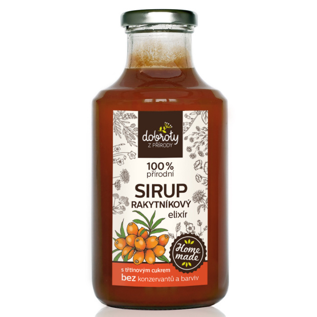 Sirupy, koncentráty, mošty - Přírodní rakytníkový sirup 250ml
