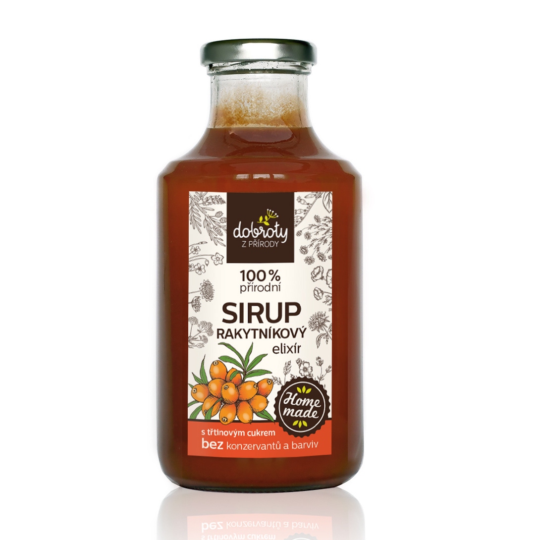 Sirupy, koncentráty, mošty - Přírodní rakytníkový sirup 500ml