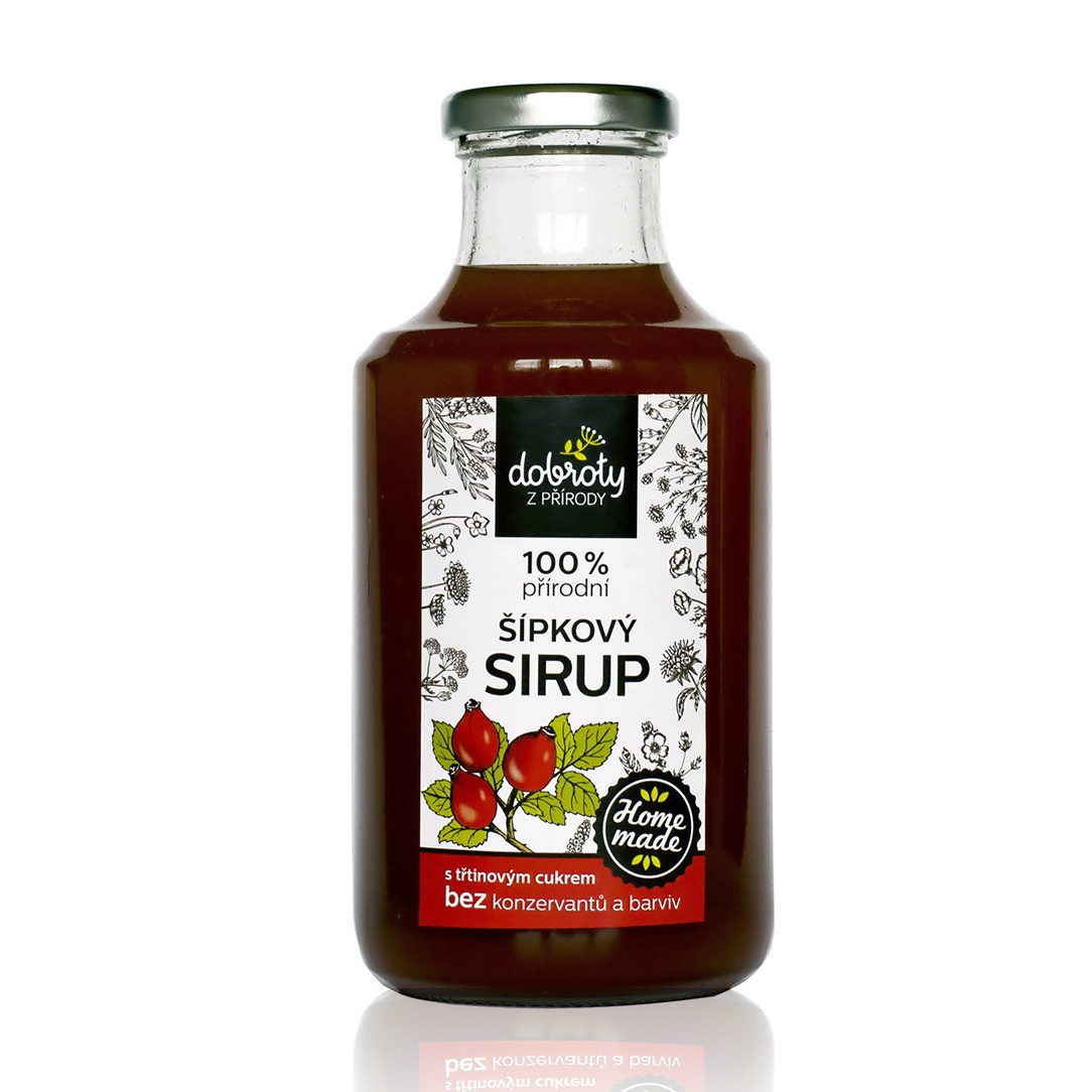Sirupy, koncentráty, mošty - Přírodní šípkový sirup 500ml