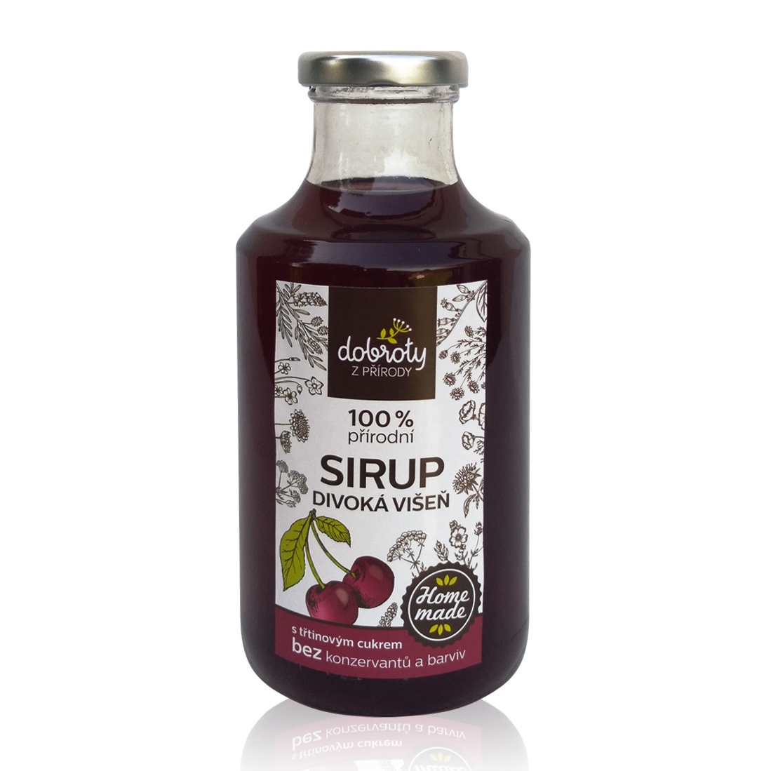 Sirupy, koncentráty, mošty - Přírodní sirup divoká višeň 500ml