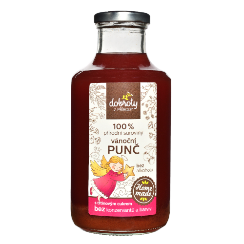 Sirupy, koncentráty, mošty - Přírodní sirup vánoční punč nealko 500ml