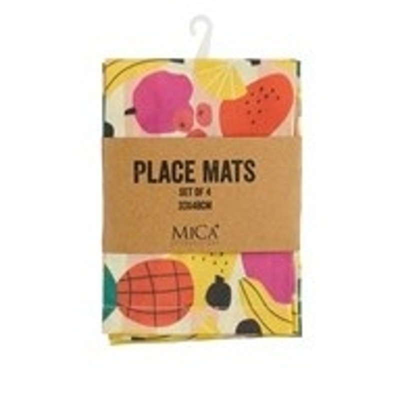 Textilní doplňky - Prostírání bavlněné MIAH s ovocem 4ks