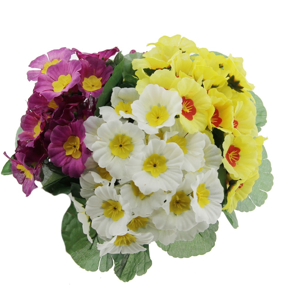 Jarní umělé květiny - Prvosemka trsová umělá 22cm