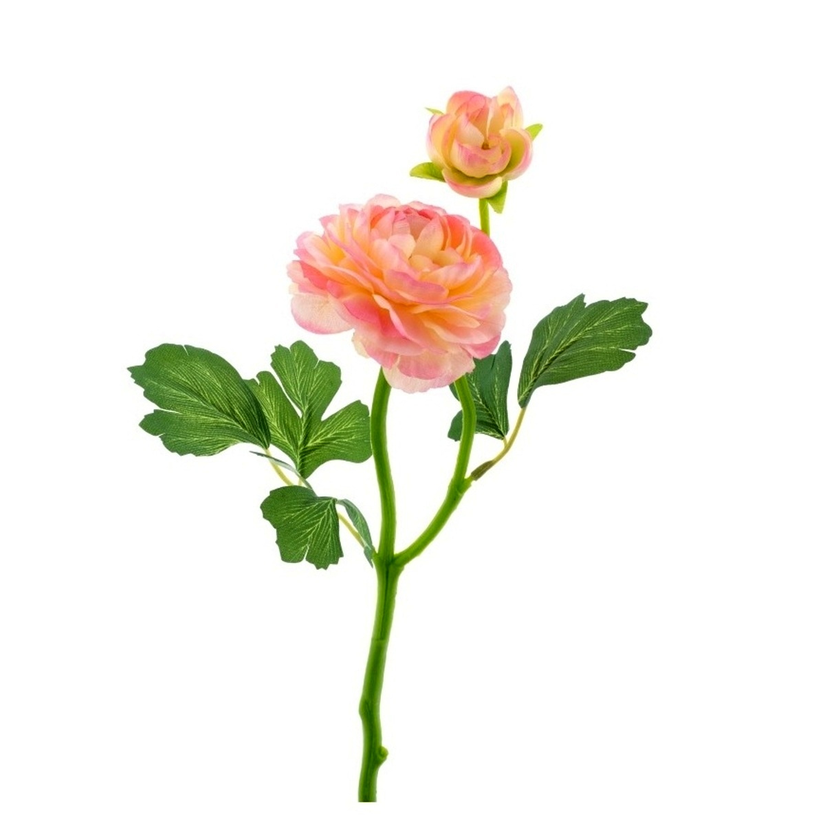 Jarní umělé květiny - Pryskyřník SAUERLAND řezaný umělý růžový 37cm