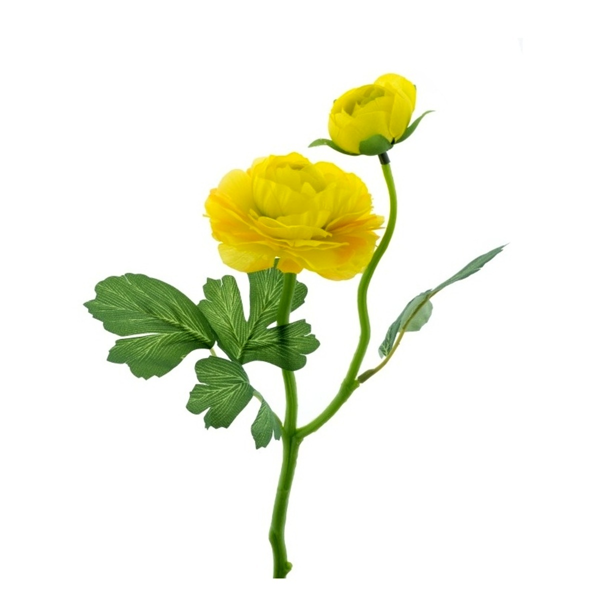 Jarní umělé květiny - Pryskyřník SAUERLAND řezaný umělý žlutý 37cm