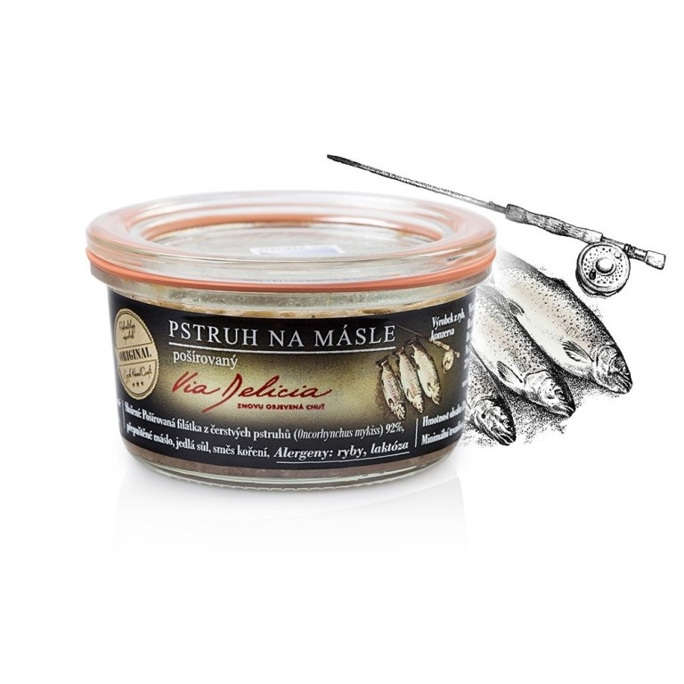 Masa a paštiky - Pstruh na másle pošírovaný 130g