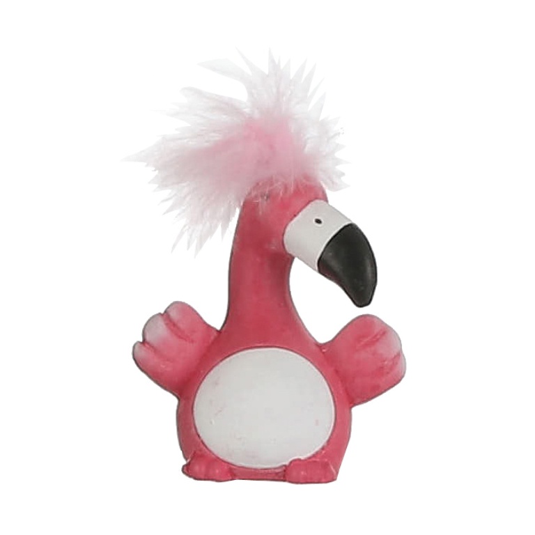 Pták růžový nebo černý keramický s peřím 8,5cm mix barev-0