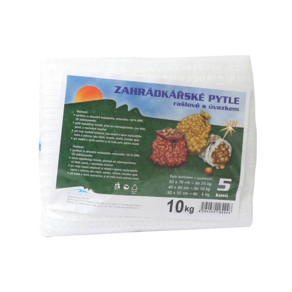 Fólie, textilie a plachty - Pytel rašlový s úvazkem 10 kg 5ks
