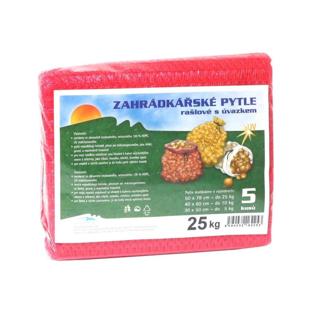 Fólie, textilie a plachty - Pytel rašlový s úvazkem 25 kg 5ks