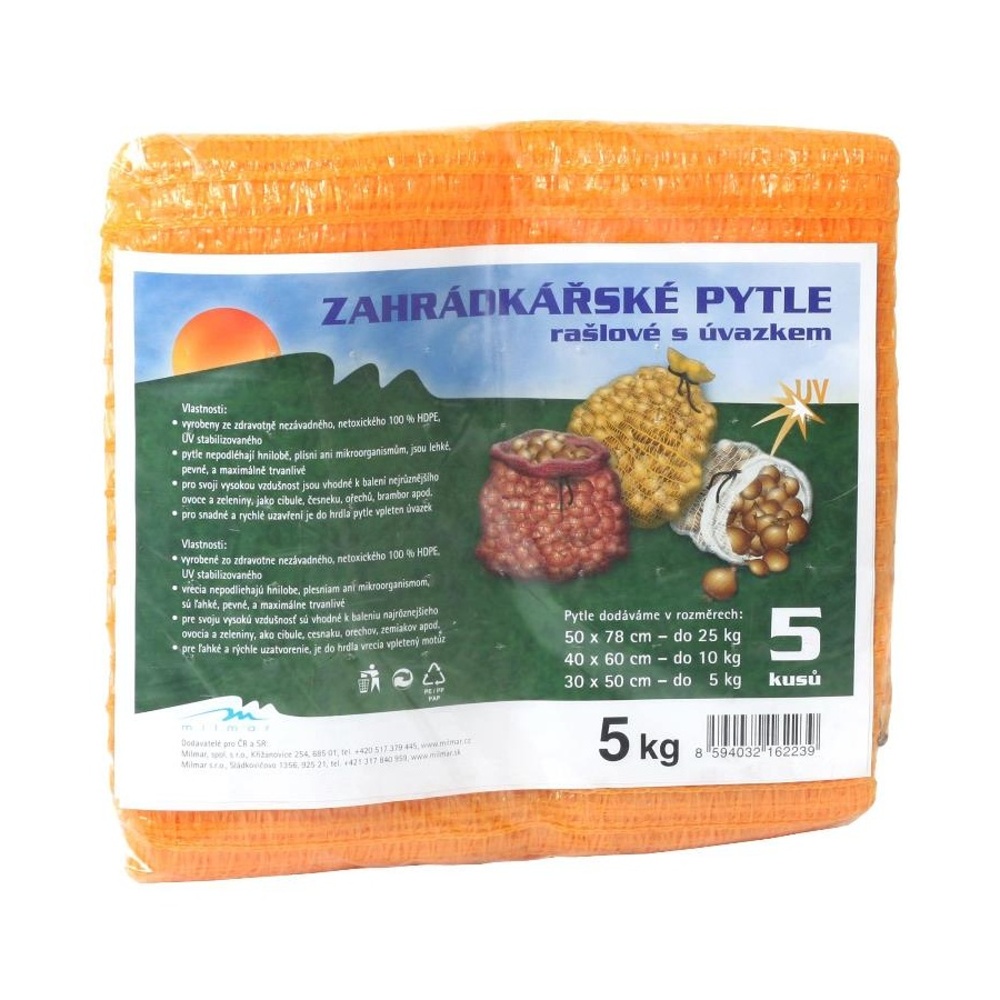 Fólie, textilie a plachty - Pytel rašlový s úvazkem 5 kg 5ks