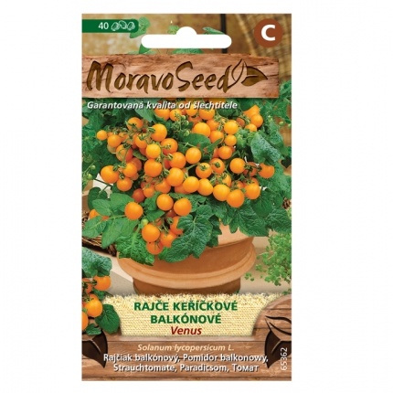 Osivo zeleniny - Rajče keříčkové balkonové VENUS oranžové (MS)