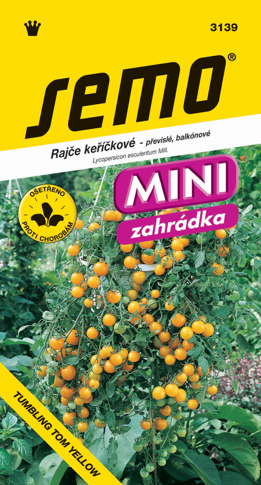 Osivo zeleniny - Rajče keříčkové převislé Tumbling Tom yellow MINI