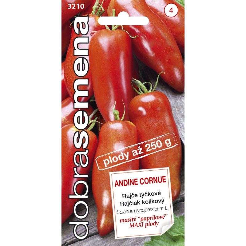 Osivo zeleniny - Rajče tyčkové paprikové ANDIE CORNUE (DS)