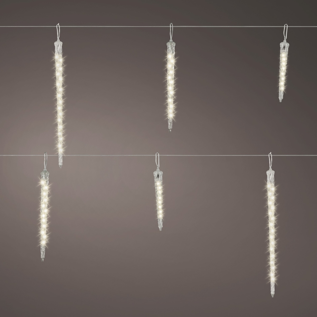 Vánoční světelné řetězy - Rampouchová záclona svítící venkovní  Icicle Snowfall 148LED t.bílá s časovačem 2,5m