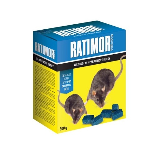 Zahradní chemie - Ratimor Brodifacoum parafínové bloky 300g