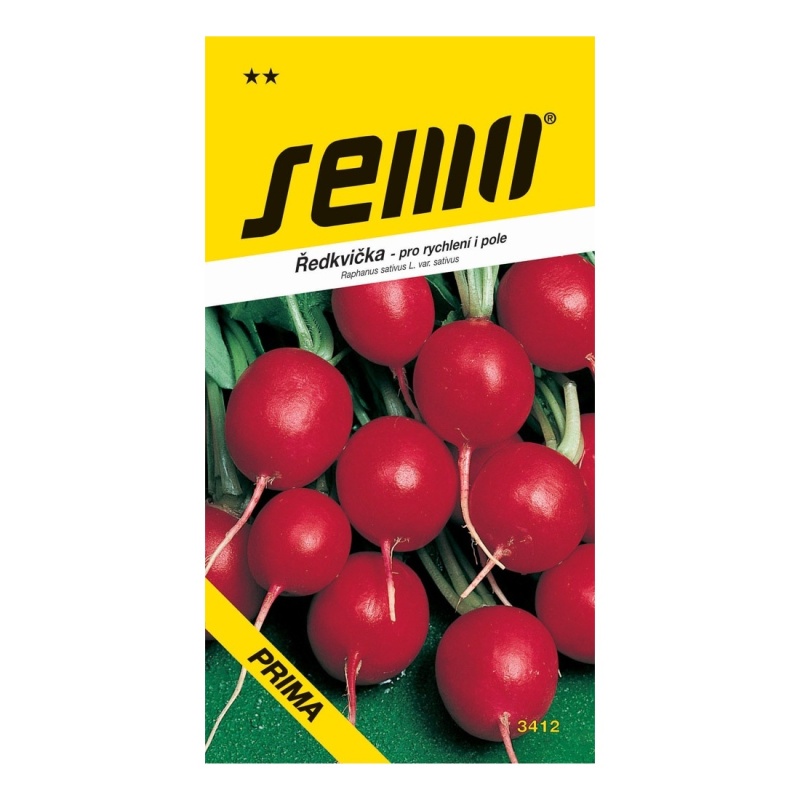 Osivo zeleniny - Ředkvička červená Prima rychlení i pole