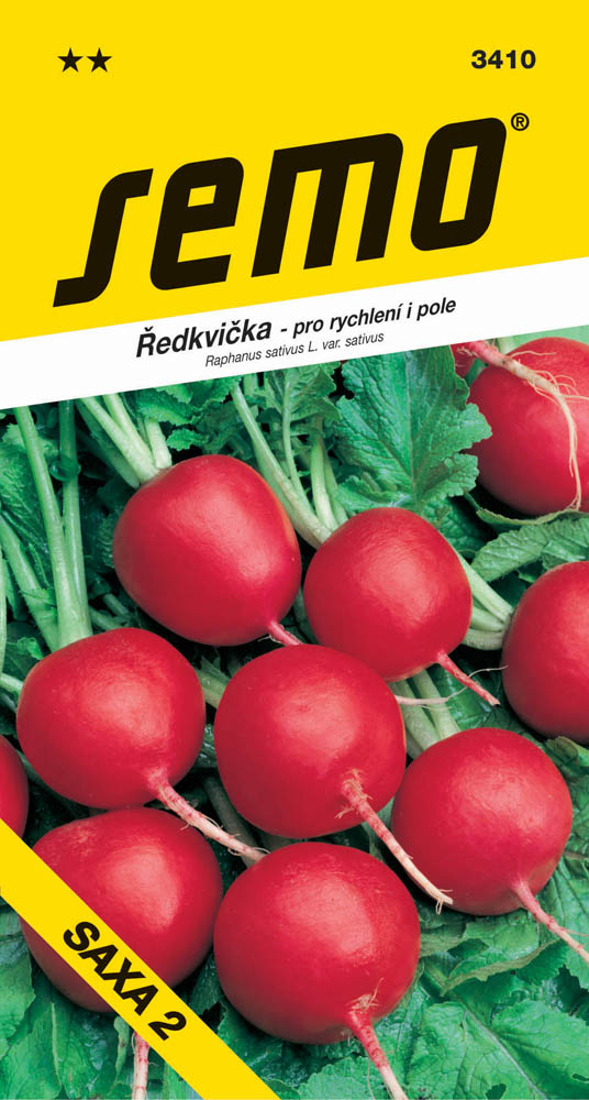 Osivo zeleniny - Ředkvička červená Saxa 2 rychlení i pole