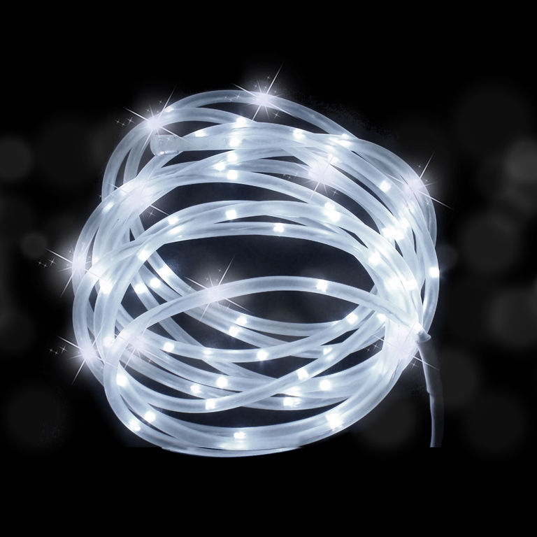Vánoční světelné řetězy - Řetěz hadice 50LED transparentní 4,9m