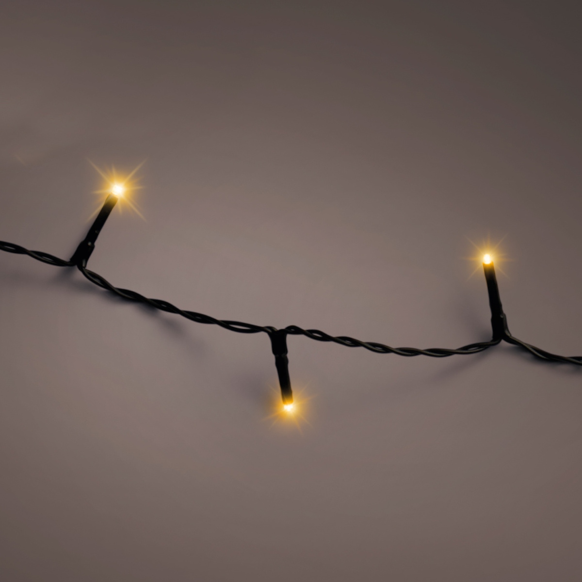 Vánoční světelné řetězy - Řetěz svítící venkovní Basic 180LED bílá s časovačem, 8 funkcí černý 13,5m