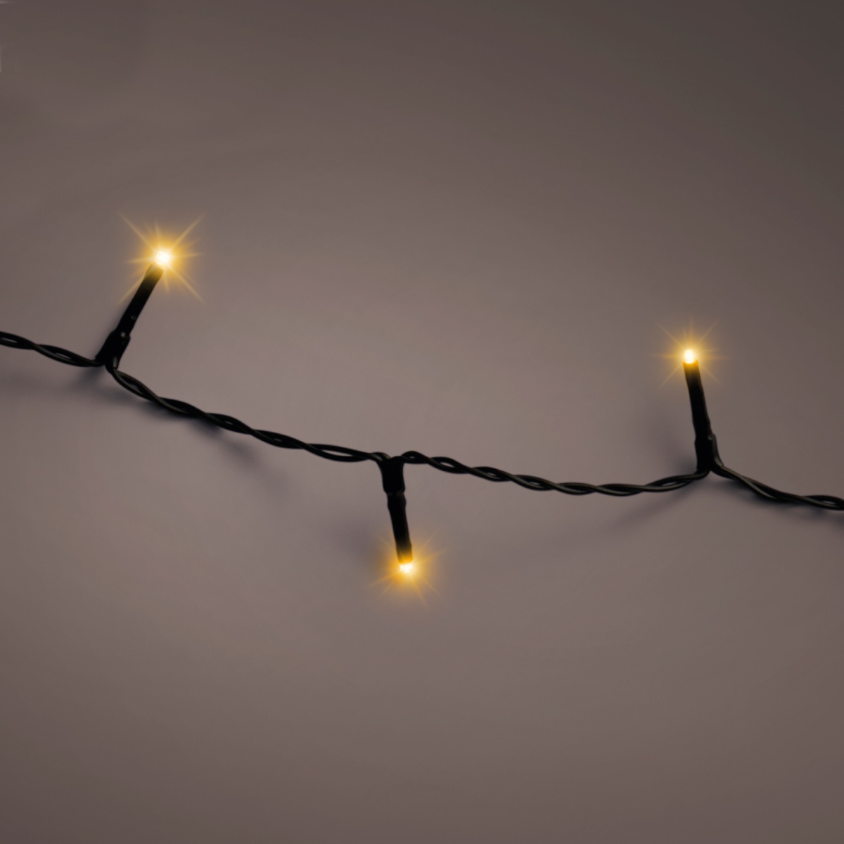 Vánoční světelné řetězy - Řetěz svítící venkovní Basic 240LED bílá  s časovačem, 8 funkcí černý 18m