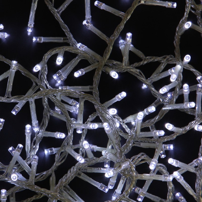 Řetěz venkovní 370LED bílý s trafem-0