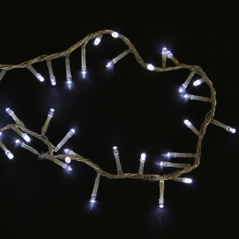 Řetěz venkovní 370LED bílý s trafem-1