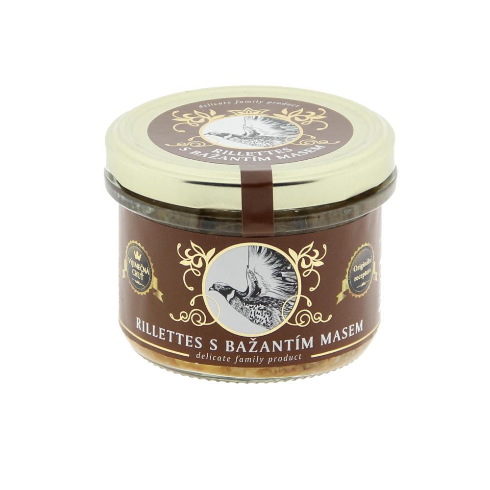 Masa a paštiky - Rillettes s bažantím masem 180g