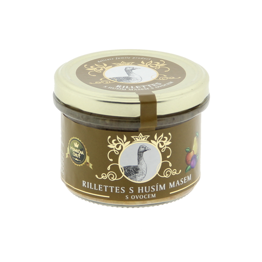 Masa a paštiky - Rillettes s husím masem s ovocem 180g